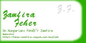 zamfira feher business card